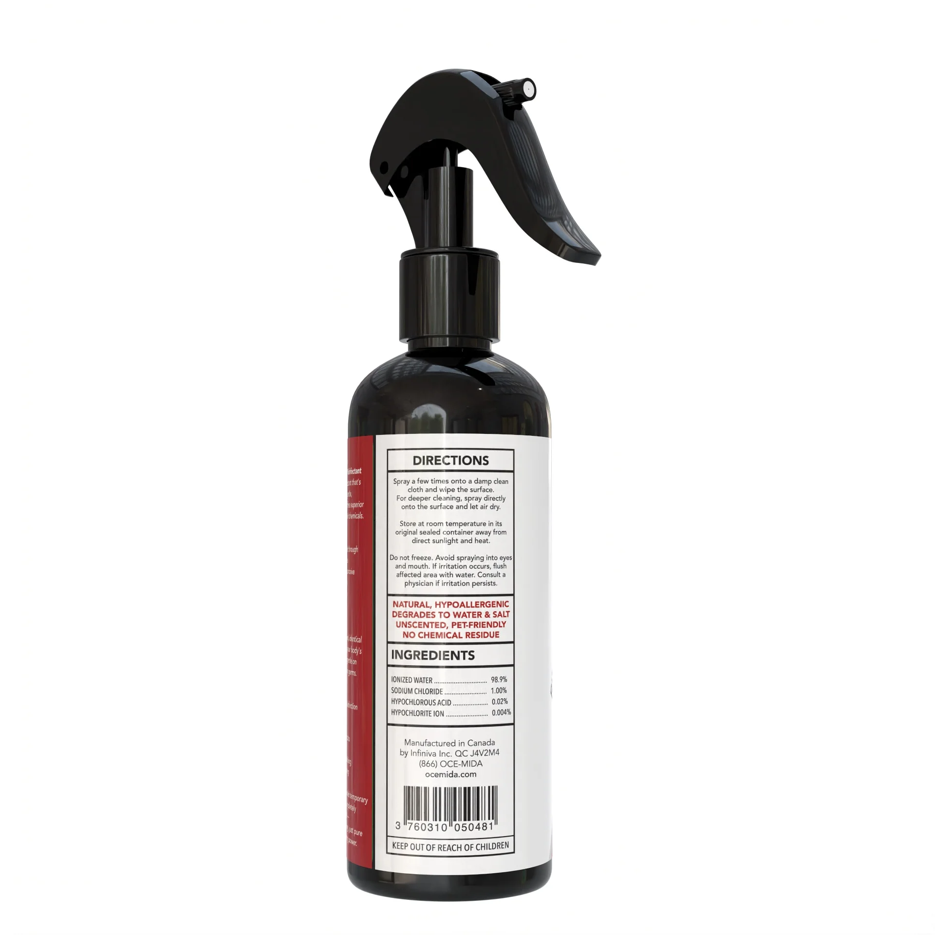 Gym Equipment Cleaner | Hypochlorous Acid Spray 0.02% - 16 fl oz - Image 3
