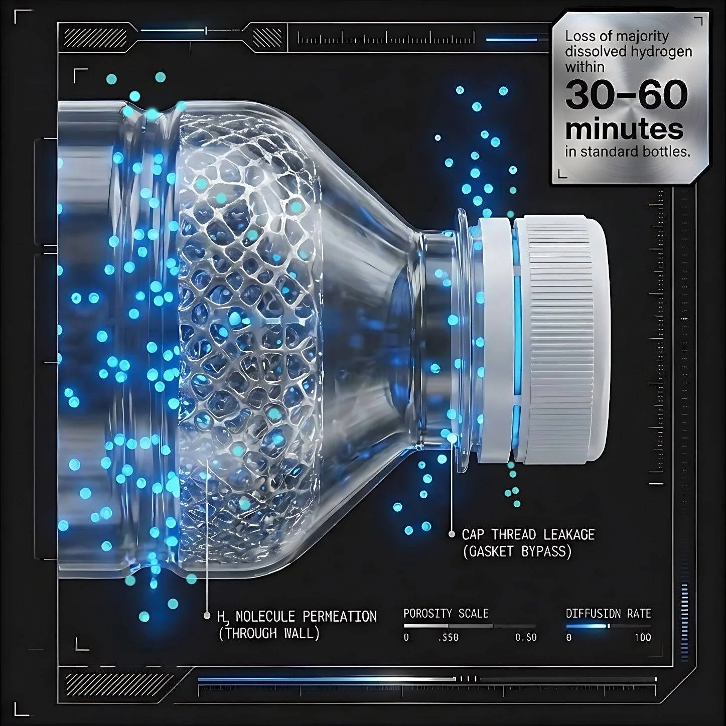 Ocemida H2Stash™ - All-Metal Hydrogen Water Storage 1 L - Image 3