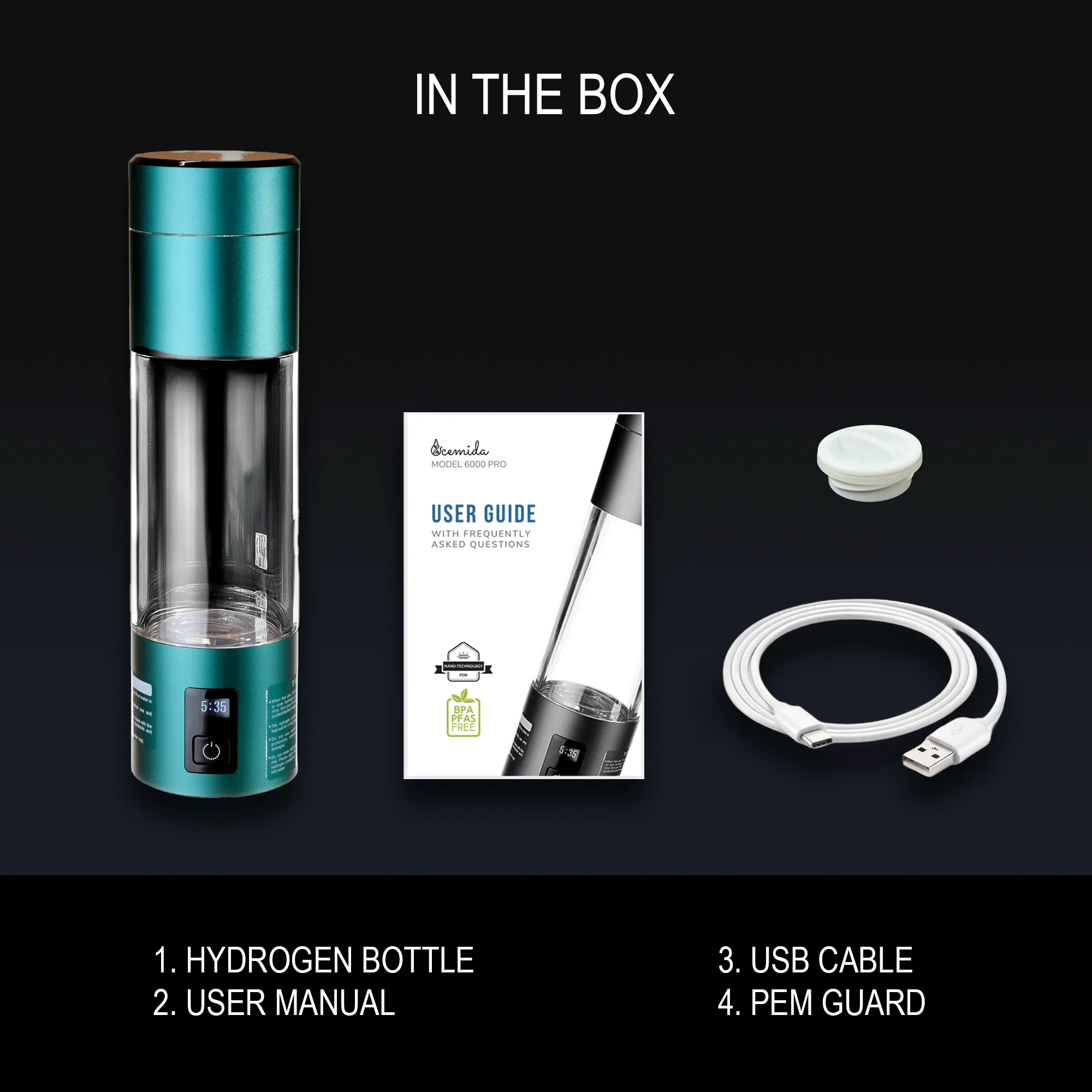 Ocemida Omni - Hydrogen Water Bottle with 5000 PPB - Image 3