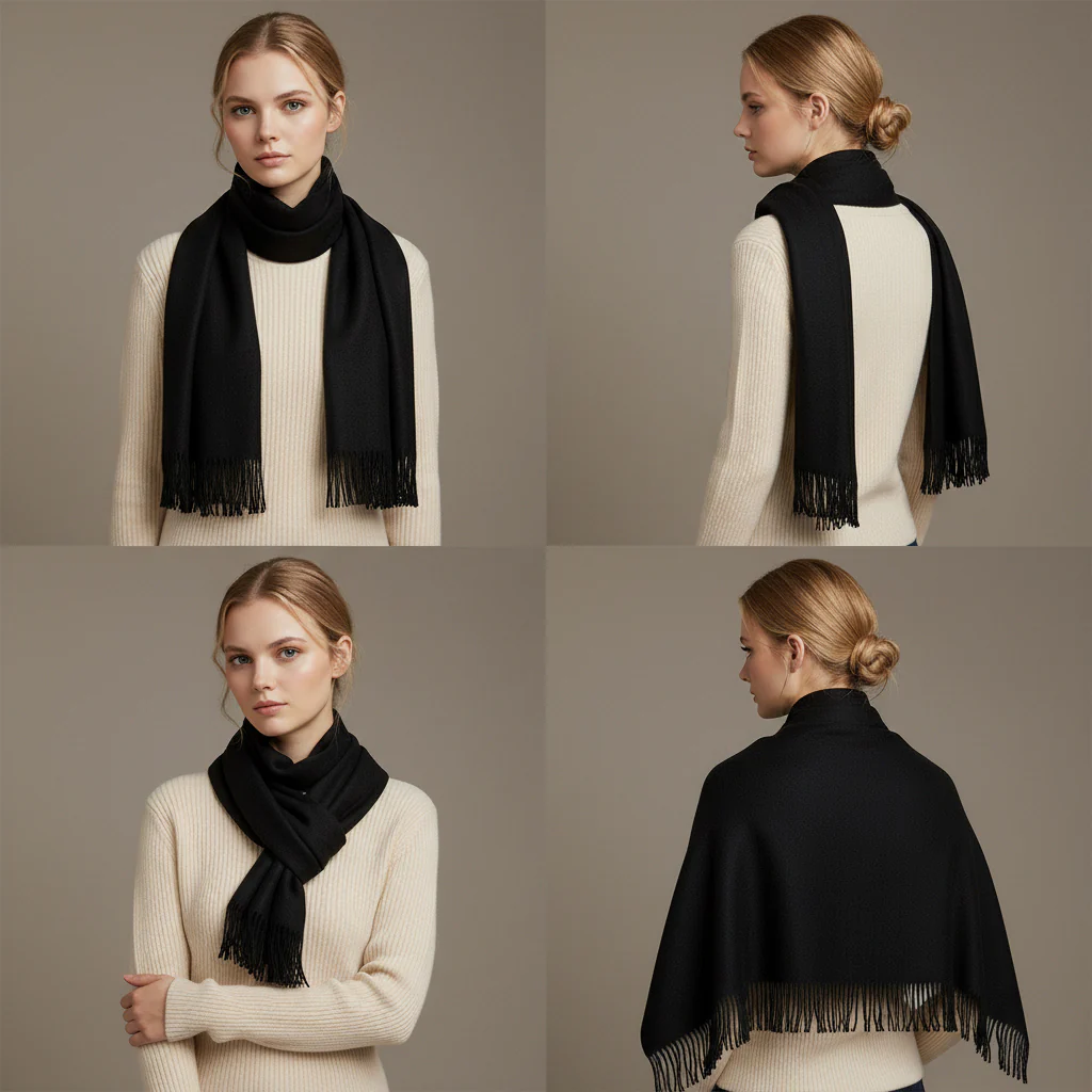 Women’s Winter Scarf – Soft Cashmere-Feel Pashmina Shawl Wrap | Fashion Oversized Scarf for Cold Weather, Travel & Evening Wear - Image 2