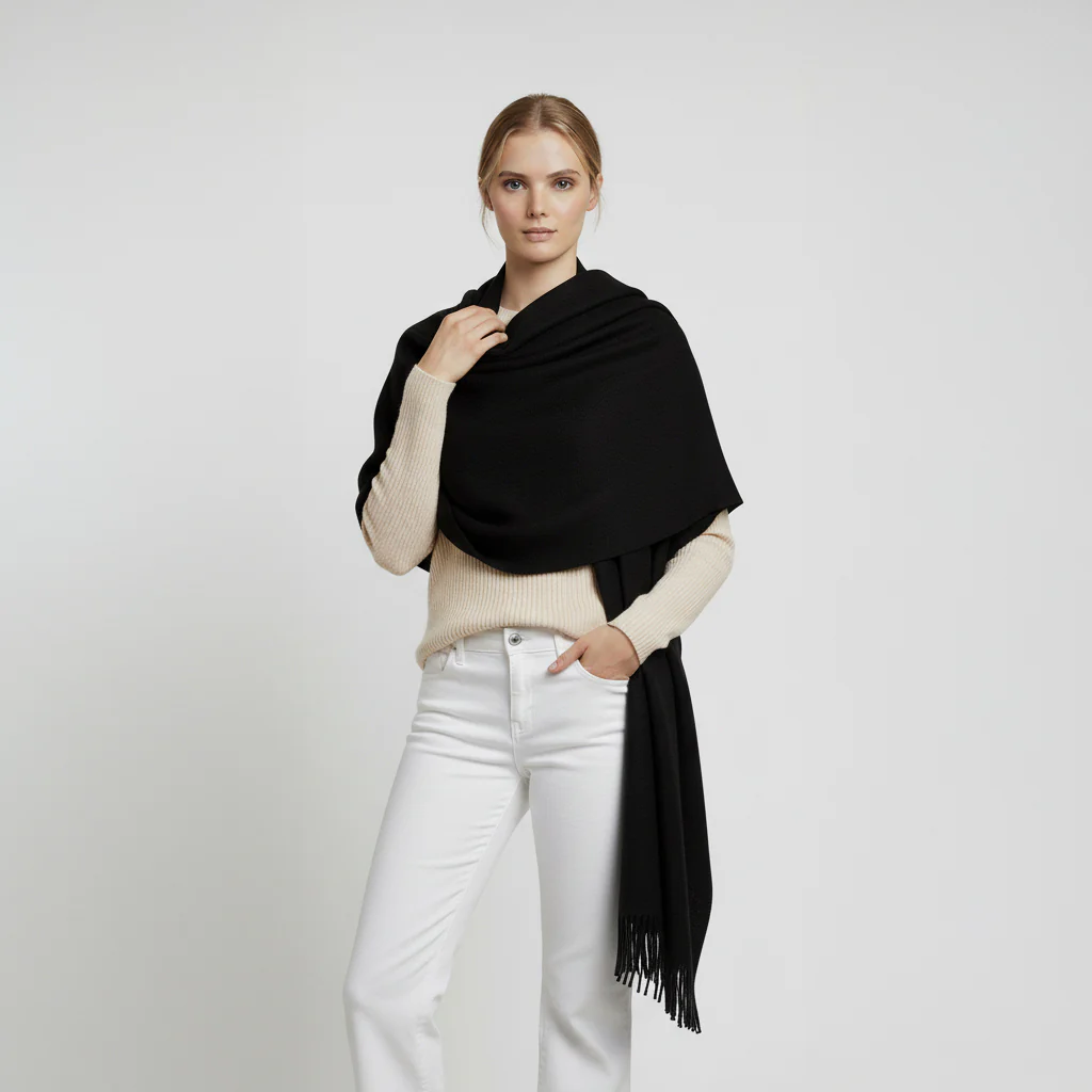 Women’s Winter Scarf – Soft Cashmere-Feel Pashmina Shawl Wrap | Fashion Oversized Scarf for Cold Weather, Travel & Evening Wear - Image 4
