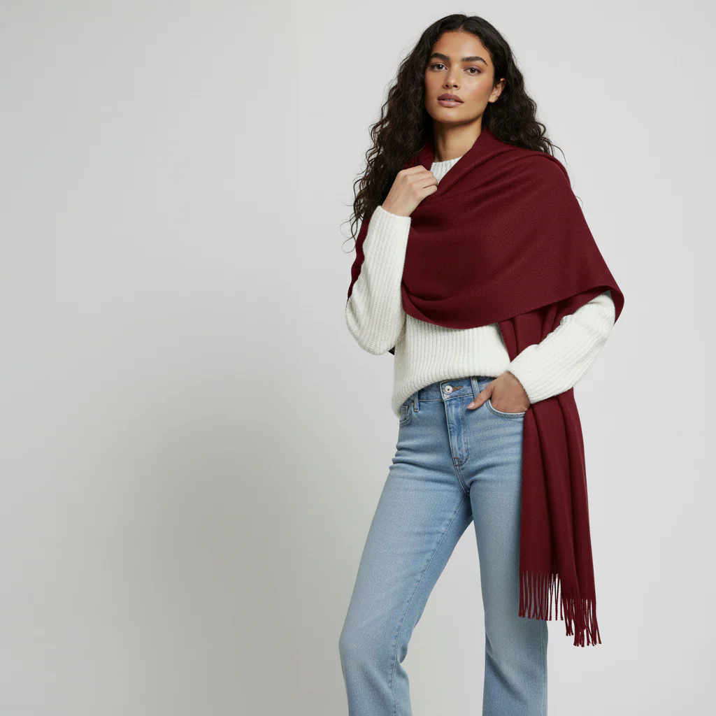 Women’s Winter Scarf – Soft Cashmere-Feel Pashmina Shawl Wrap | Fashion Oversized Scarf for Cold Weather, Travel & Evening Wear - Image 5